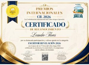 Editora Novos Sabores Publicações celebra conquista internacional de seu editor Leandro Flores durante a III Feira Internacional do Livro de Jauja, no Peru